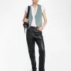 Zadig & Voltaire Gillier Denim Vest Light Blue