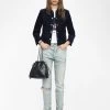 Zadig & Voltaire Liam Women's Blue Corduroy Jacket Encre