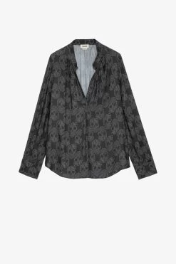 Zadig & Voltaire Tink Skull Blouse Anthracite