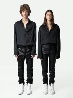 Zadig & Voltaire Tyrone Satin Shirt Black