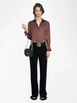 Zadig & Voltaire Thely Satin Shirt Burgundy
