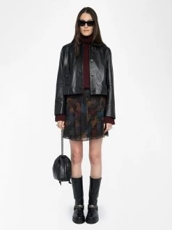 Zadig & Voltaire Jadys Skirt Dark Chocolate