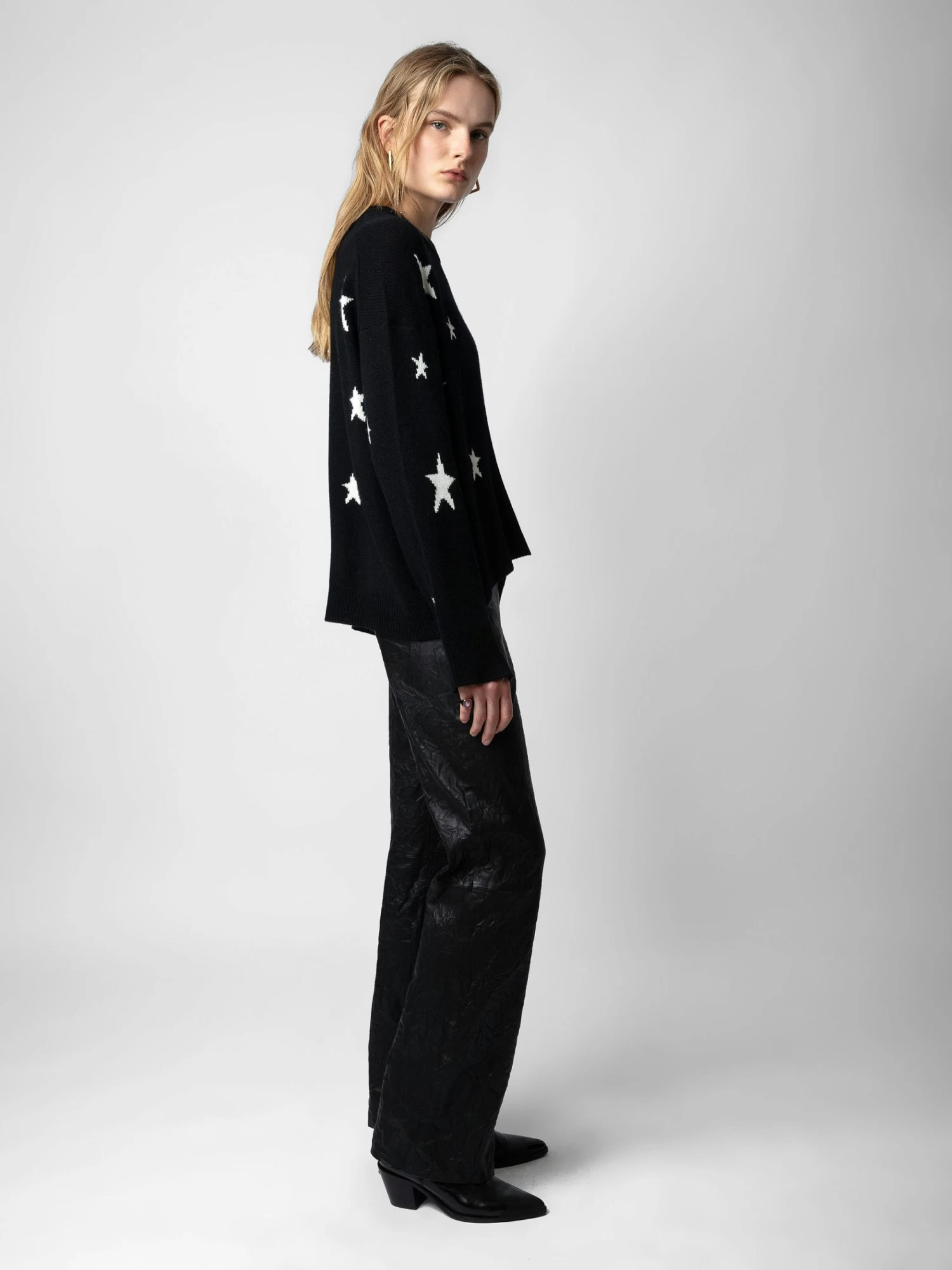 Zadig & Voltaire Markus Stars Cashmere Sweater Black - Image 3