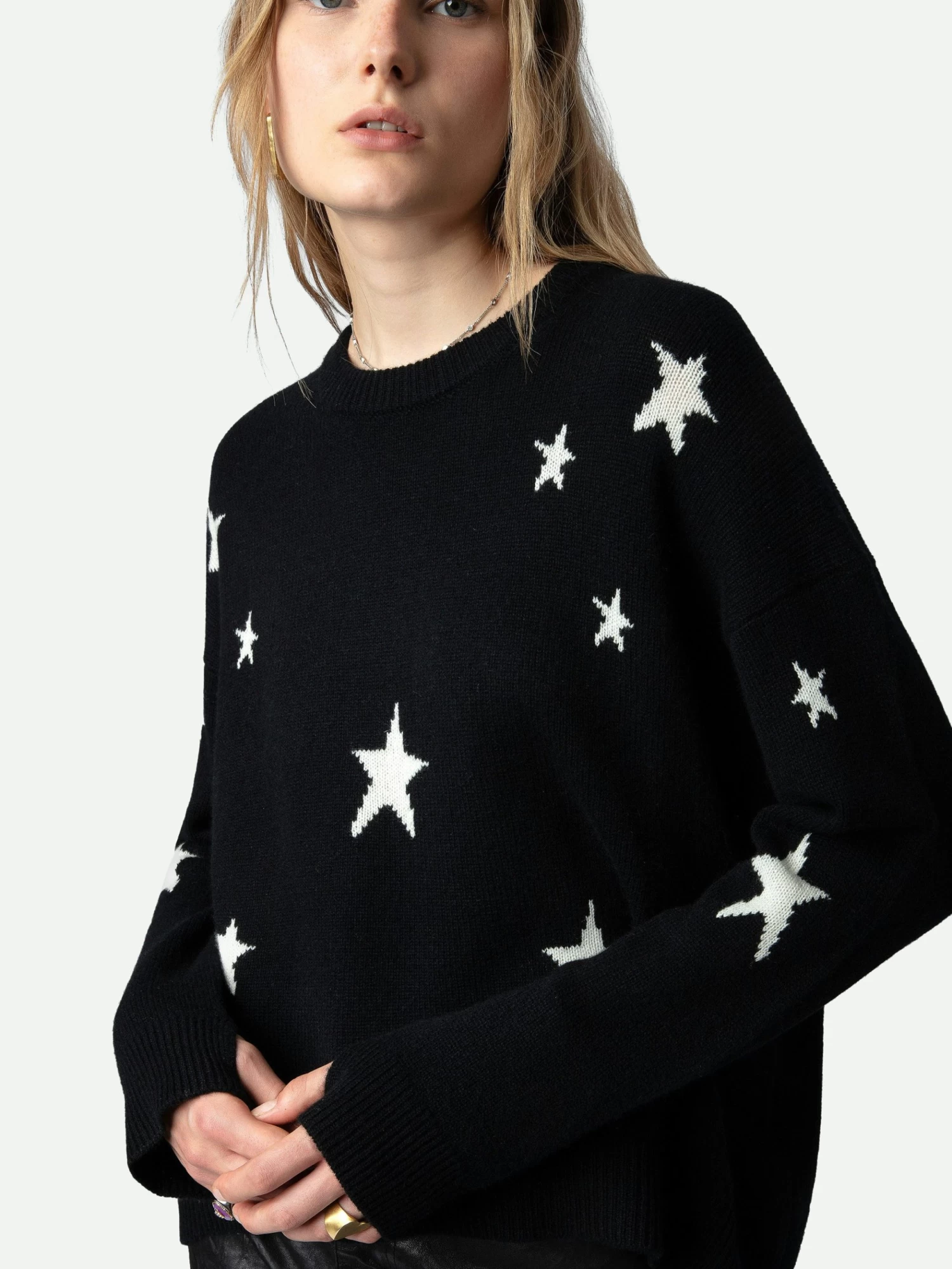 Zadig & Voltaire Markus Stars Cashmere Sweater Black - Image 4