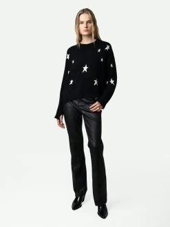 Zadig & Voltaire Markus Stars Cashmere Sweater Black