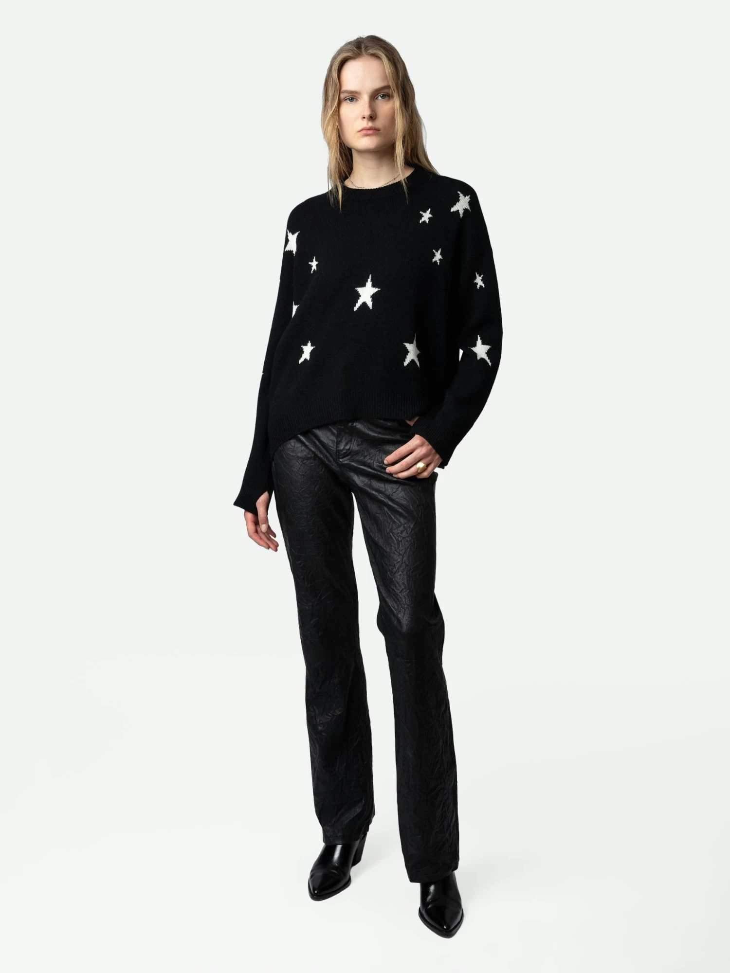 Zadig & Voltaire Markus Stars Cashmere Sweater Black