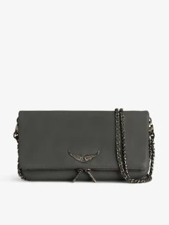 Zadig & Voltaire Rock Clutch Road Silver