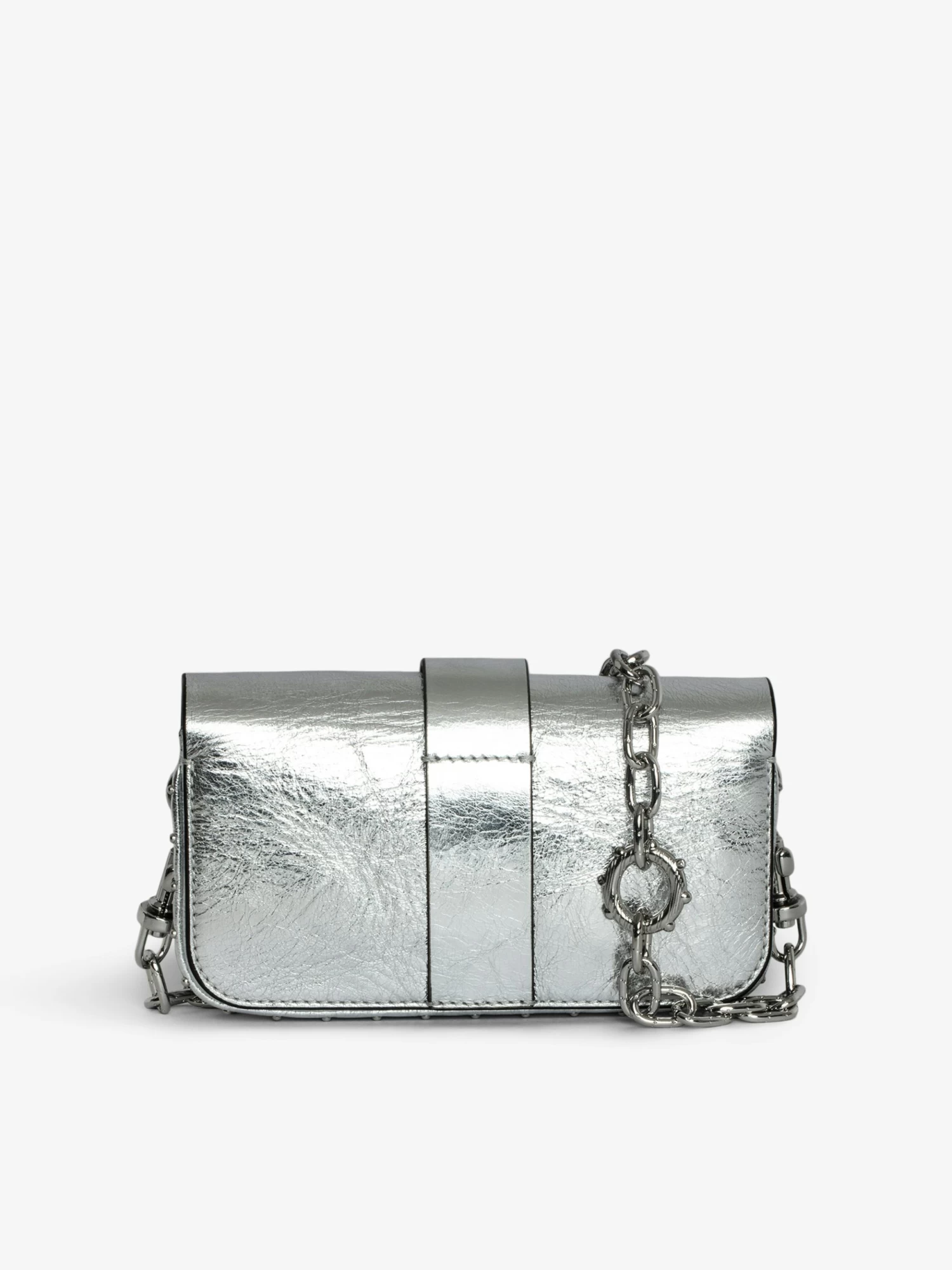 Zadig & Voltaire Kate Wallet Vintage Metal Bag Silver - Image 2