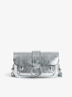 Zadig & Voltaire Kate Wallet Vintage Metal Bag Silver