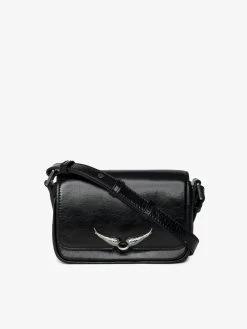 Zadig & Voltaire Le Zazi Vintage Patent Bag Black