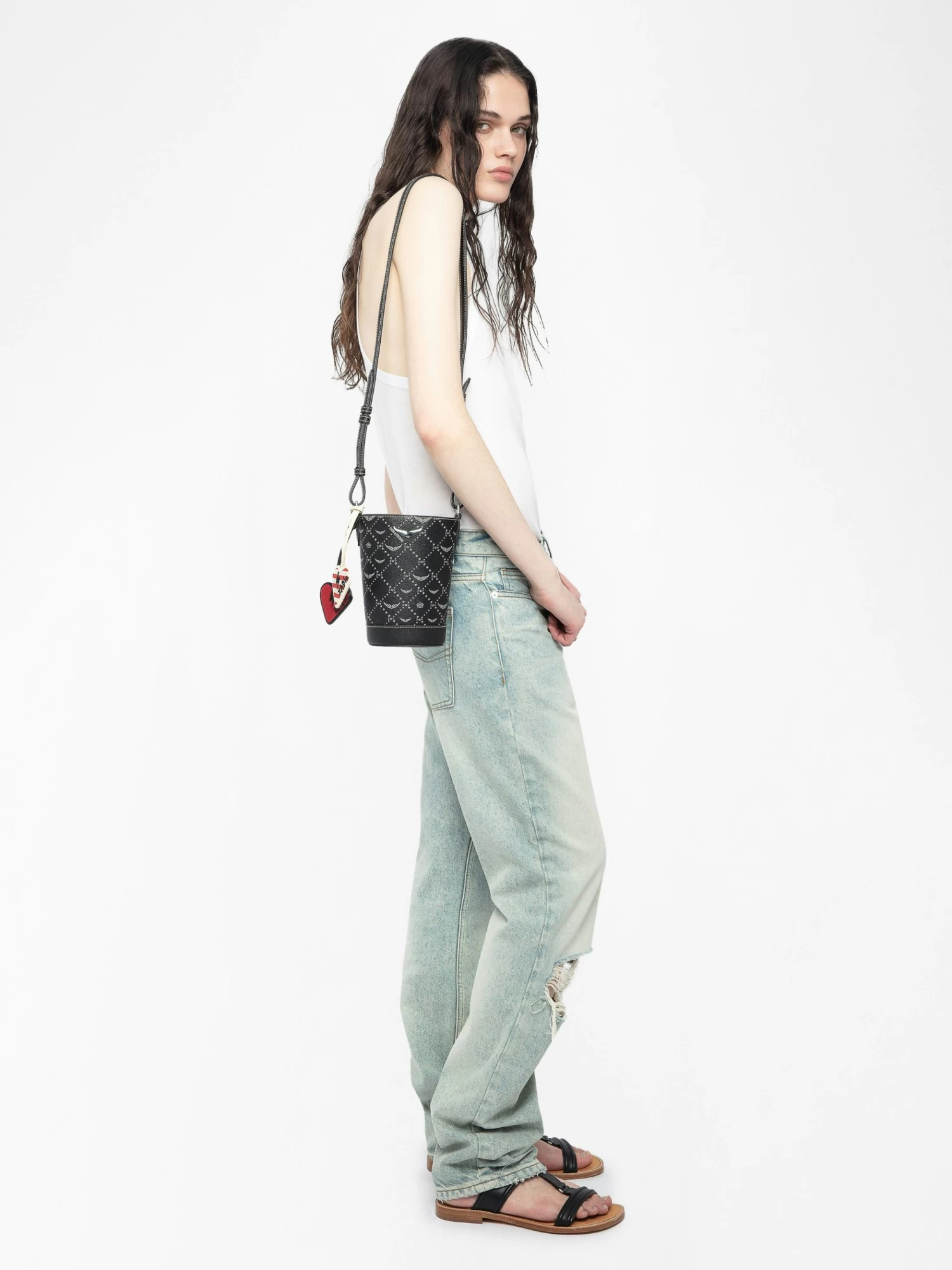 Zadig & Voltaire Z Bucket Nano Monogram Bag Black - Image 6