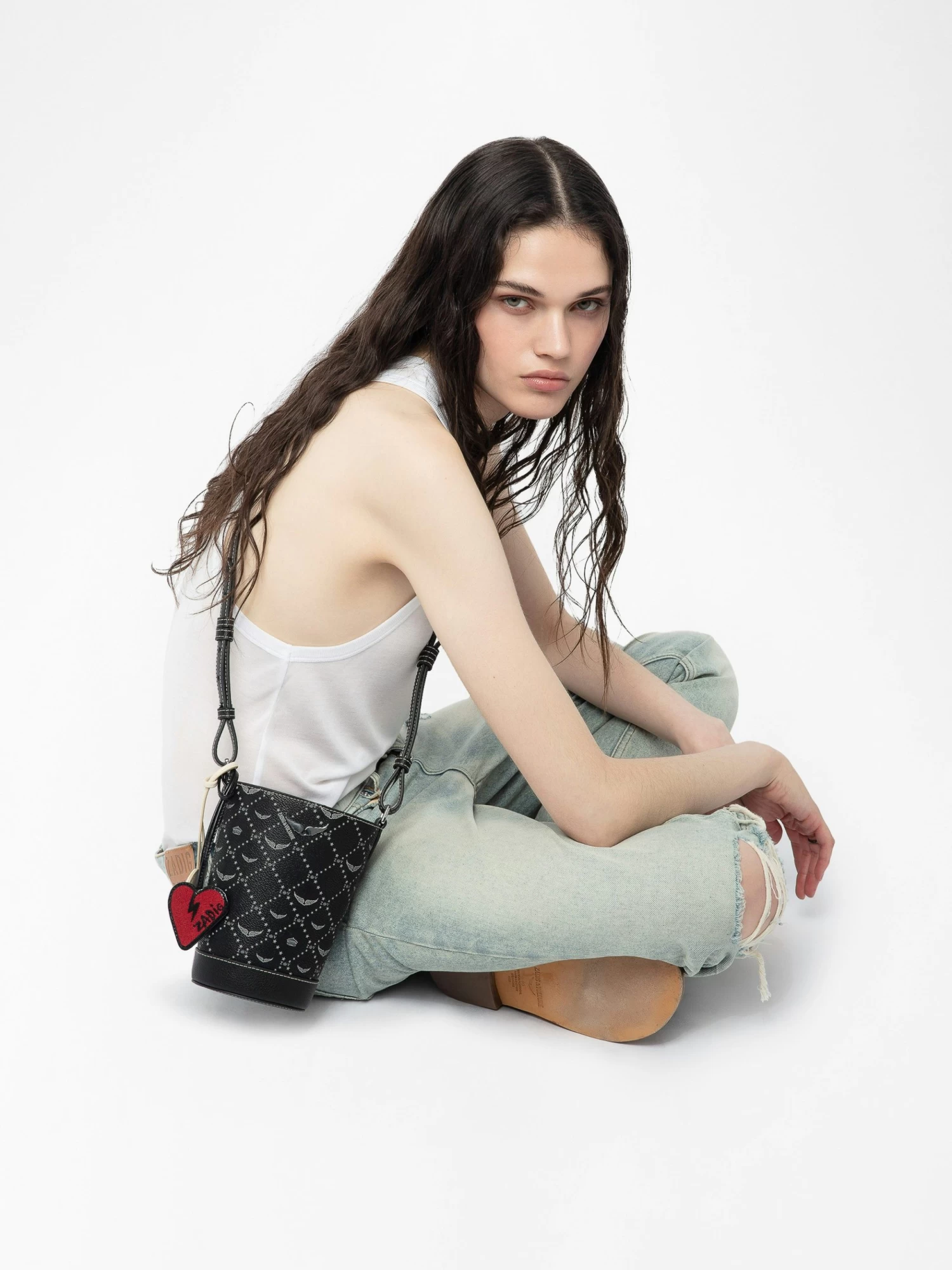 Zadig & Voltaire Z Bucket Nano Monogram Bag Black - Image 7