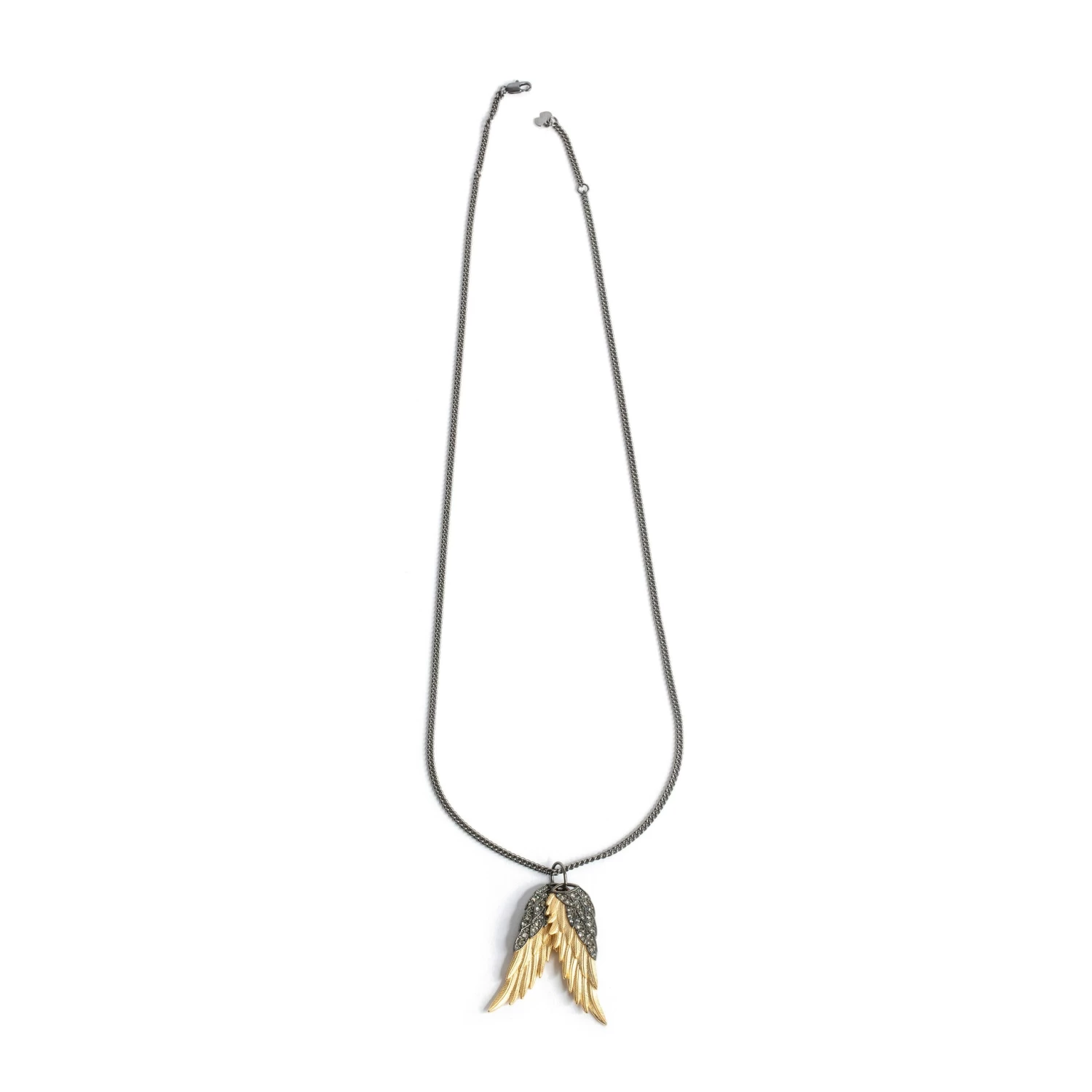 Zadig & Voltaire Rock Feather Pendant Necklace Old Gold - Image 2