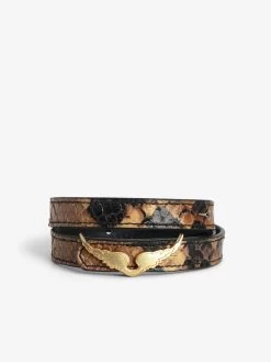 Zadig & Voltaire Rock Leather Bracelet Heritage