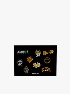 Zadig & Voltaire Metal Icons Stickers Gold