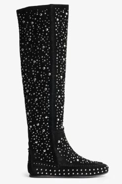 Zadig & Voltaire Santa Dream Studs High Boots Black