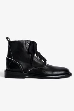 Zadig & Voltaire Laureen Roma Studs Ankle Boots Black