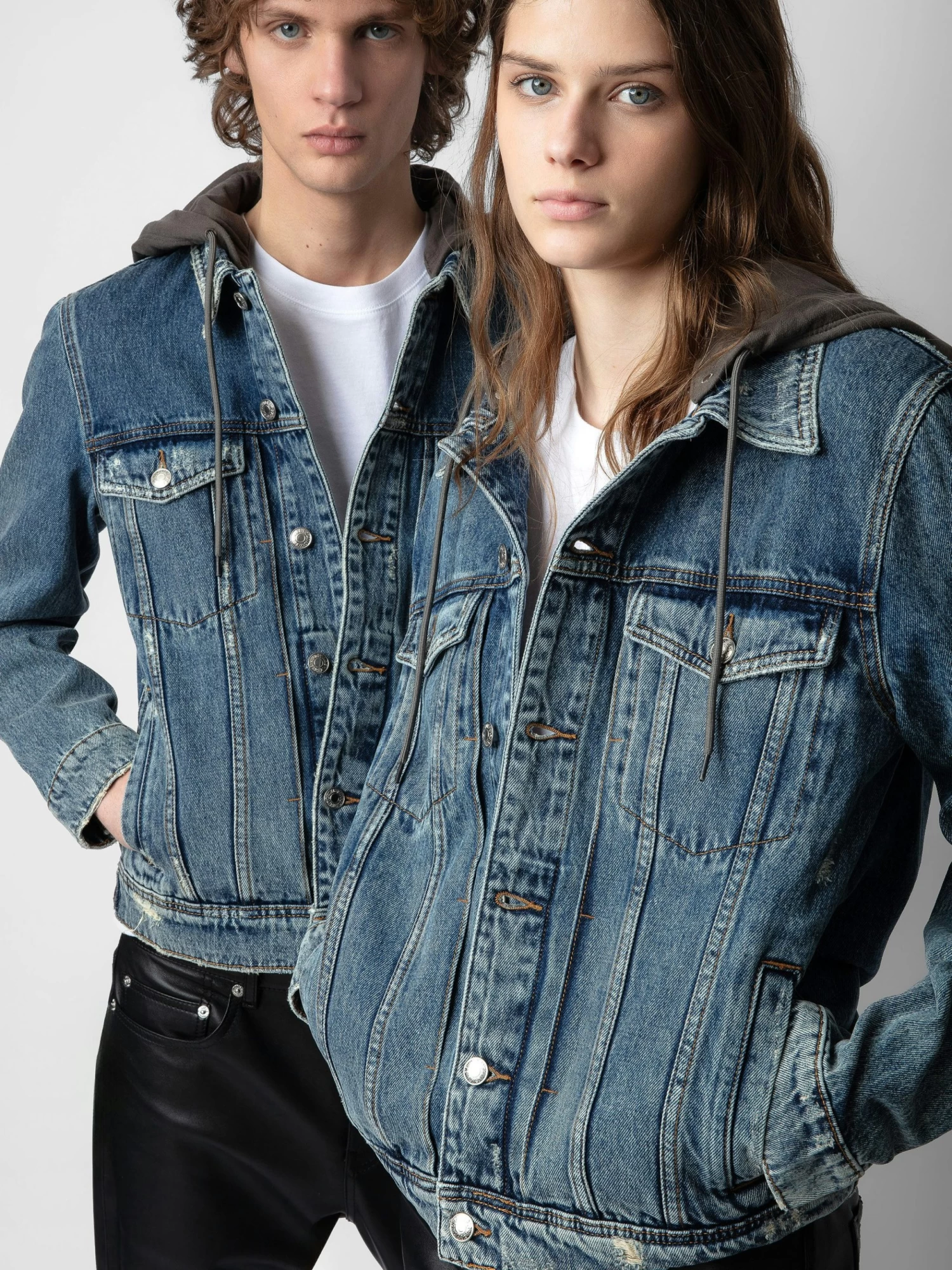Zadig & Voltaire Bases Denim Jacket Stone - Image 6