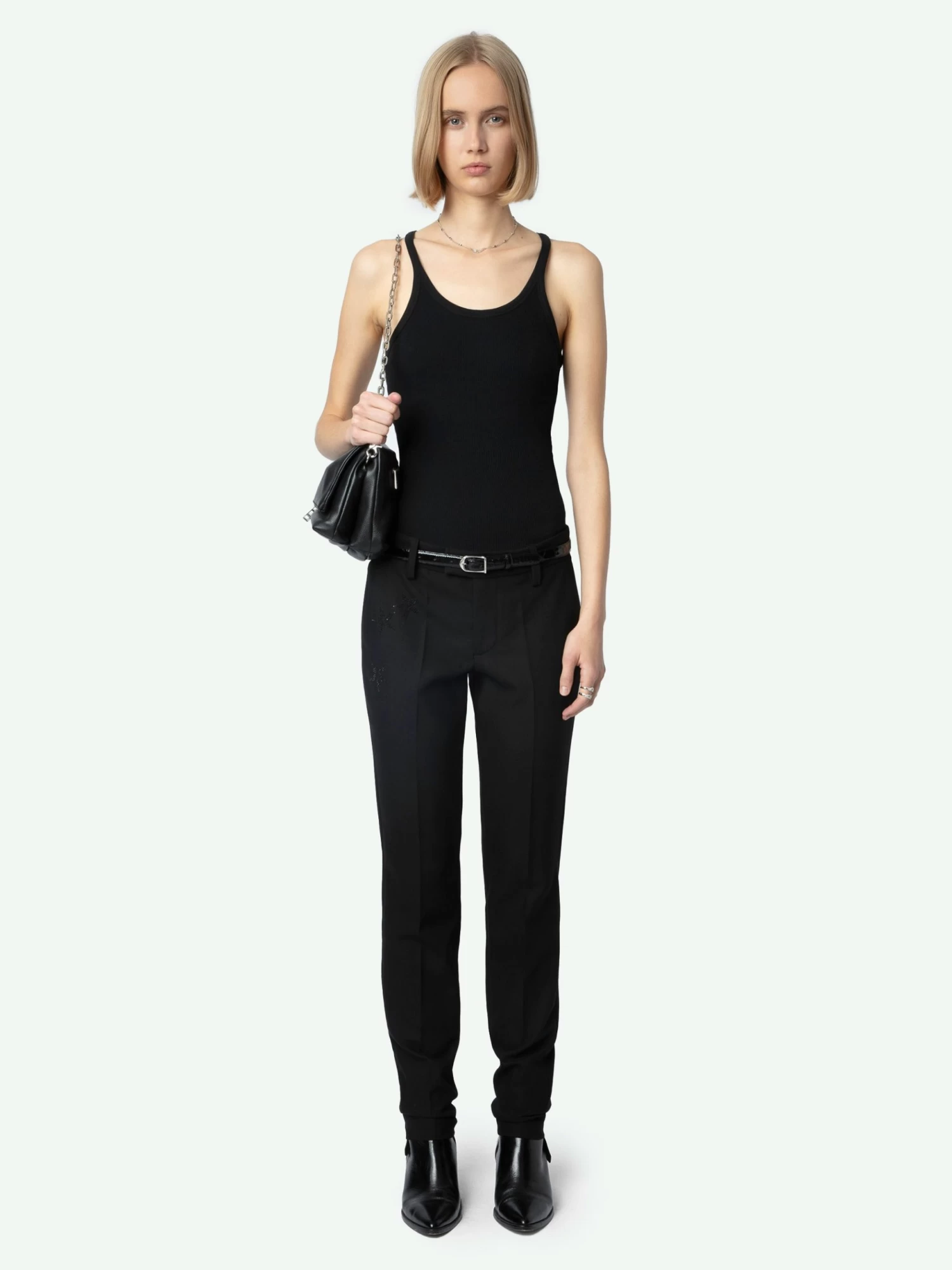 Zadig & Voltaire Prune Strass Star Trousers Black