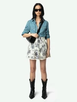 Zadig & Voltaire Thelma Women's Western Denim Shirt Light Blue